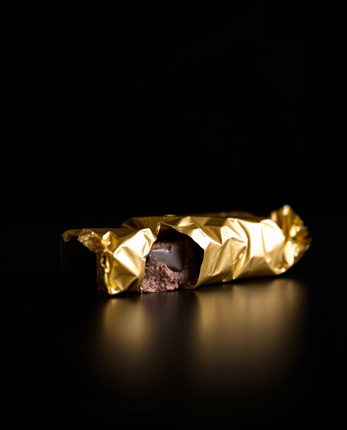金色の銀紙で包まれたチョコレートのイメージ